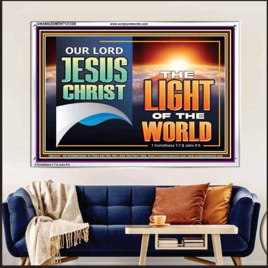 OUR LORD JESUS CHRIST THE LIGHT OF THE WORLD  Christian Wall Décor Acrylic Frame  GWAMAZEMENT13122B  