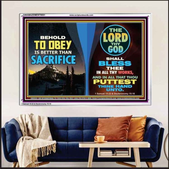GOD SHALL BLESS THEE IN ALL THY WORKS  Ultimate Power Acrylic Frame  GWAMAZEMENT9551  