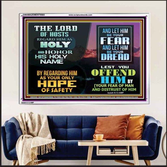LORD OF HOSTS ONLY HOPE OF SAFETY  Unique Scriptural Acrylic Frame  GWAMAZEMENT9565  