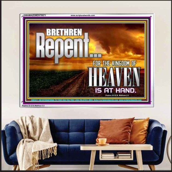 THE KINGDOM OF HEAVEN IS AT HAND  Children Room Acrylic Frame  GWAMAZEMENT9571  