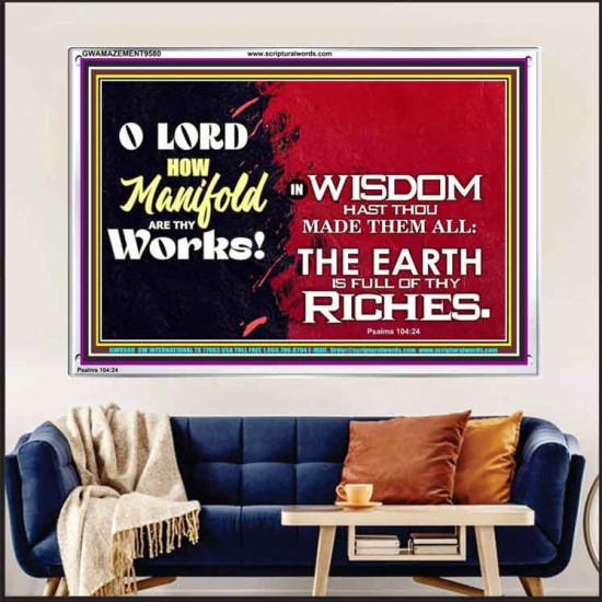 MANY ARE THY WONDERFUL WORKS O LORD  Children Room Acrylic Frame  GWAMAZEMENT9580  