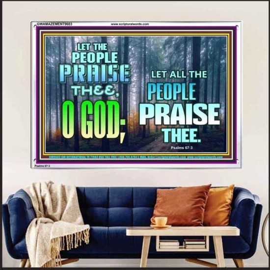 LET THE PEOPLE PRAISE THEE O GOD  Kitchen Wall Décor  GWAMAZEMENT9603  