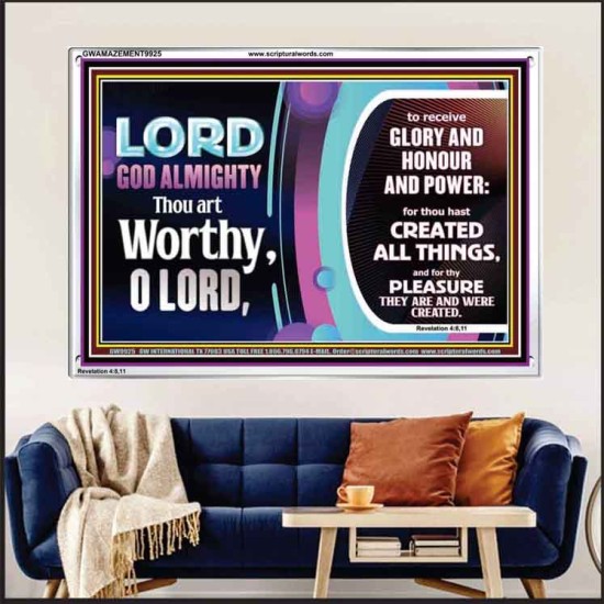 LORD GOD ALMIGHTY HOSANNA IN THE HIGHEST  Contemporary Christian Wall Art Acrylic Frame  GWAMAZEMENT9925  