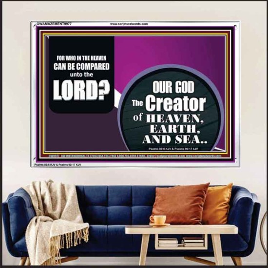 WHO IN THE HEAVEN CAN BE COMPARED TO OUR GOD  Scriptural Décor  GWAMAZEMENT9977  