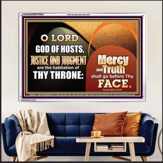 MERCY AND TRUTH SHALL GO BEFORE THEE O LORD OF HOSTS  Christian Wall Art  GWAMAZEMENT9982  