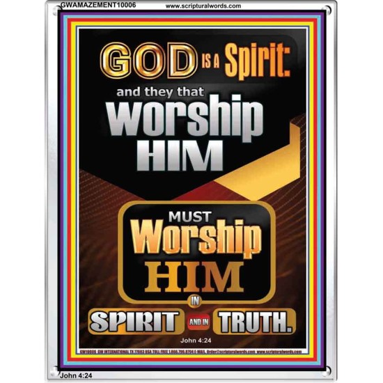 WORSHIP HIM IN SPIRIT AND TRUTH  Children Room Portrait  GWAMAZEMENT10006  