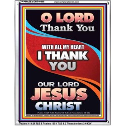 THANK YOU OUR LORD JESUS CHRIST  Sanctuary Wall Portrait  GWAMAZEMENT10016  "24x32"