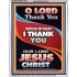 THANK YOU OUR LORD JESUS CHRIST  Sanctuary Wall Portrait  GWAMAZEMENT10016  "24x32"