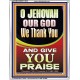 JEHOVAH OUR GOD WE GIVE YOU PRAISE  Unique Power Bible Portrait  GWAMAZEMENT10019  