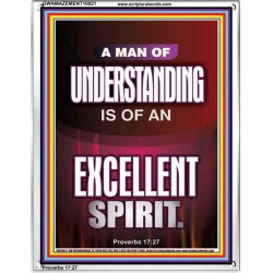 A MAN OF UNDERSTANDING IS OF AN EXCELLENT SPIRIT  Righteous Living Christian Portrait  GWAMAZEMENT10021  "24x32"