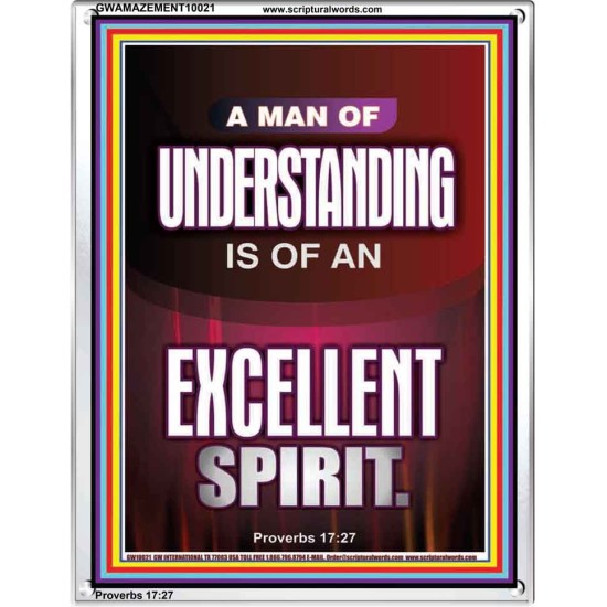 A MAN OF UNDERSTANDING IS OF AN EXCELLENT SPIRIT  Righteous Living Christian Portrait  GWAMAZEMENT10021  