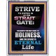 STRAIT GATE LEADS TO HOLINESS THE RESULT ETERNAL LIFE  Ultimate Inspirational Wall Art Portrait  GWAMAZEMENT10026  