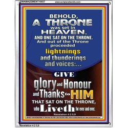 LIGHTNINGS AND THUNDERINGS AND VOICES  Scripture Art Portrait  GWAMAZEMENT10037  "24x32"