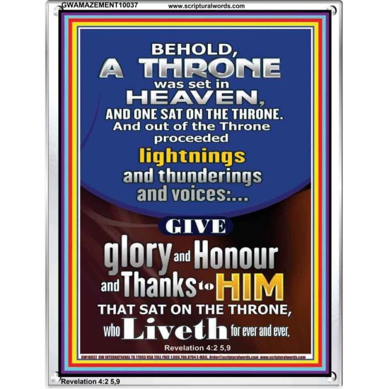 LIGHTNINGS AND THUNDERINGS AND VOICES  Scripture Art Portrait  GWAMAZEMENT10037  