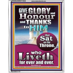 GIVE GLORY AND HONOUR TO JEHOVAH EL SHADDAI  Biblical Art Portrait  GWAMAZEMENT10038  "24x32"