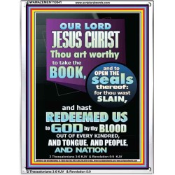 YOU ARE WORTHY TO OPEN THE SEAL OUR LORD JESUS CHRIST   Wall Art Portrait  GWAMAZEMENT10041  "24x32"