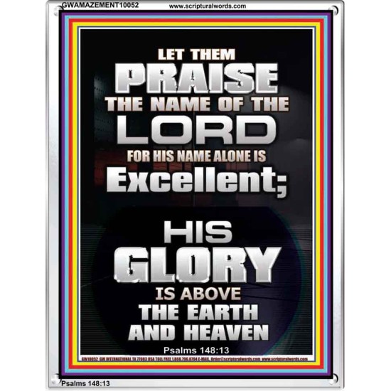 LET THEM PRAISE THE NAME OF THE LORD  Bathroom Wall Art Picture  GWAMAZEMENT10052  