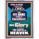 HIS GLORY IS ABOVE THE EARTH AND HEAVEN  Large Wall Art Portrait  GWAMAZEMENT10054  