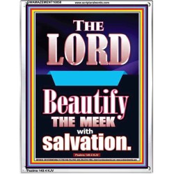 THE MEEK IS BEAUTIFY WITH SALVATION  Scriptural Prints  GWAMAZEMENT10058  "24x32"