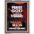 PRAISE HIM WITH TRUMPET, PSALTERY AND HARP  Inspirational Bible Verses Portrait  GWAMAZEMENT10063  "24x32"