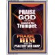 PRAISE HIM WITH TRUMPET, PSALTERY AND HARP  Inspirational Bible Verses Portrait  GWAMAZEMENT10063  