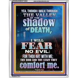 WALK THROUGH THE VALLEY OF THE SHADOW OF DEATH  Scripture Art  GWAMAZEMENT10502  "24x32"