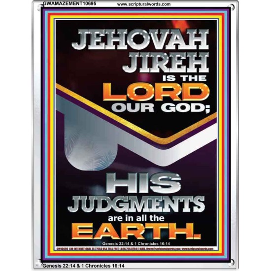JEHOVAH JIREH IS THE LORD OUR GOD  Contemporary Christian Wall Art Portrait  GWAMAZEMENT10695  