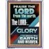 THE LORD GLORY IS ABOVE EARTH AND HEAVEN  Encouraging Bible Verses Portrait  GWAMAZEMENT11776  "24x32"