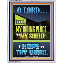 JEHOVAH OUR HIDING PLACE AND SHIELD  Encouraging Bible Verses Portrait  GWAMAZEMENT11778  "24x32"
