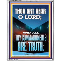 O LORD ALL THY COMMANDMENTS ARE TRUTH  Christian Quotes Portrait  GWAMAZEMENT11781  "24x32"