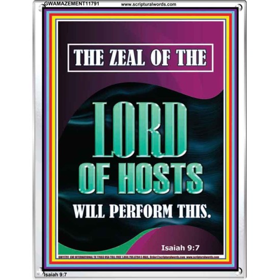 THE ZEAL OF THE LORD OF HOSTS WILL PERFORM THIS  Contemporary Christian Wall Art  GWAMAZEMENT11791  