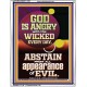 GOD IS ANGRY WITH THE WICKED EVERY DAY ABSTAIN FROM EVIL  Scriptural Décor  GWAMAZEMENT11801  