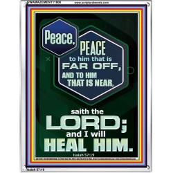 PEACE PEACE TO HIM THAT IS FAR OFF AND NEAR  Christian Wall Art  GWAMAZEMENT11806  "24x32"