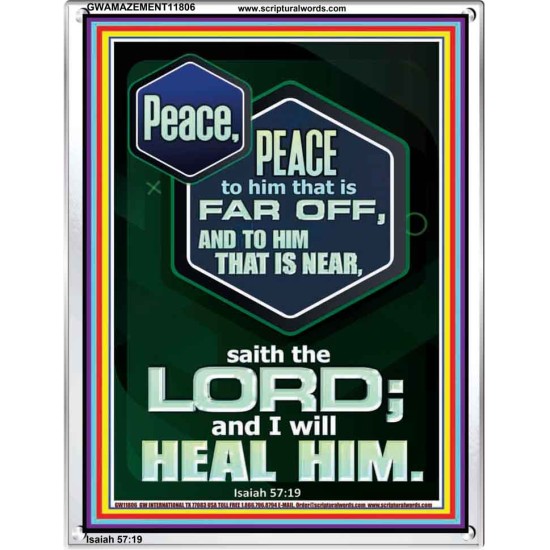 PEACE PEACE TO HIM THAT IS FAR OFF AND NEAR  Christian Wall Art  GWAMAZEMENT11806  