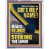 GIVE PRAISE TO GOD'S HOLY NAME  Bible Verse Portrait  GWAMAZEMENT11809  "24x32"