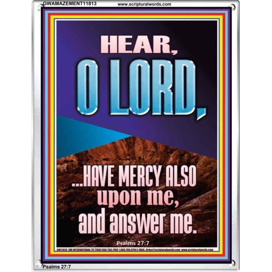 BECAUSE OF YOUR GREAT MERCIES PLEASE ANSWER US O LORD  Art & Wall Décor  GWAMAZEMENT11813  