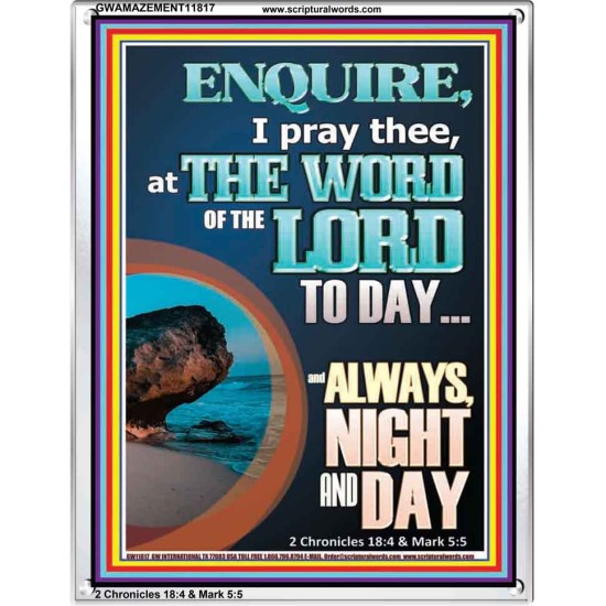 STUDY THE WORD OF THE LORD DAY AND NIGHT  Large Wall Accents & Wall Portrait  GWAMAZEMENT11817  
