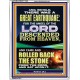 THE ANGEL OF THE LORD DESCENDED FROM HEAVEN AND ROLLED BACK THE STONE FROM THE DOOR  Custom Wall Scripture Art  GWAMAZEMENT11826  