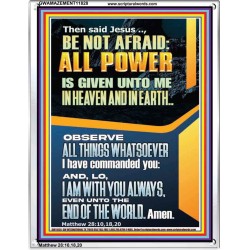 ALL POWER IS GIVEN UNTO ME IN HEAVEN AND IN EARTH  Unique Scriptural ArtWork  GWAMAZEMENT11828  