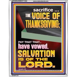 SACRIFICE THE VOICE OF THANKSGIVING  Custom Wall Scripture Art  GWAMAZEMENT11832  "24x32"