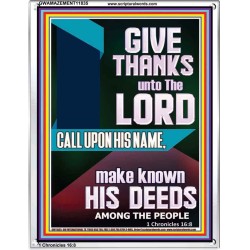 MAKE KNOWN HIS DEEDS AMONG THE PEOPLE  Custom Christian Artwork Portrait  GWAMAZEMENT11835  "24x32"