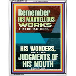 HIS MARVELLOUS WONDERS AND THE JUDGEMENTS OF HIS MOUTH  Custom Modern Wall Art  GWAMAZEMENT11839  "24x32"