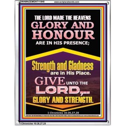 GLORY AND HONOUR ARE IN HIS PRESENCE  Custom Inspiration Scriptural Art Portrait  GWAMAZEMENT11848  "24x32"