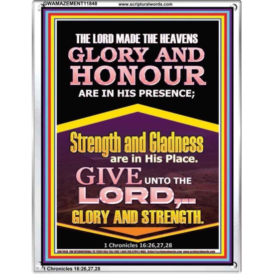 GLORY AND HONOUR ARE IN HIS PRESENCE  Custom Inspiration Scriptural Art Portrait  GWAMAZEMENT11848  