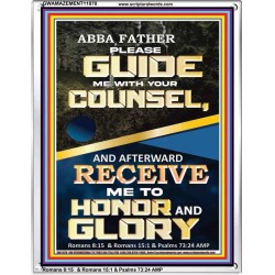 ABBA FATHER PLEASE GUIDE US WITH YOUR COUNSEL  Scripture Wall Art  GWAMAZEMENT11878  "24x32"
