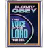 DILIGENTLY OBEY THE VOICE OF THE LORD OUR GOD  Unique Power Bible Portrait  GWAMAZEMENT11901  "24x32"