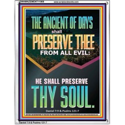 THE ANCIENT OF DAYS SHALL PRESERVE THEE FROM ALL EVIL  Children Room Wall Portrait  GWAMAZEMENT11906  "24x32"