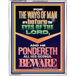 THE WAYS OF MAN ARE BEFORE THE EYES OF THE LORD  Sanctuary Wall Portrait  GWAMAZEMENT11961  