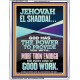 JEHOVAH EL SHADDAI THE GREAT PROVIDER  Scriptures Décor Wall Art  GWAMAZEMENT11976  