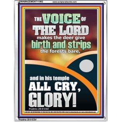 THE VOICE OF THE LORD MAKES THE DEER GIVE BIRTH  Christian Portrait Wall Art  GWAMAZEMENT11982  